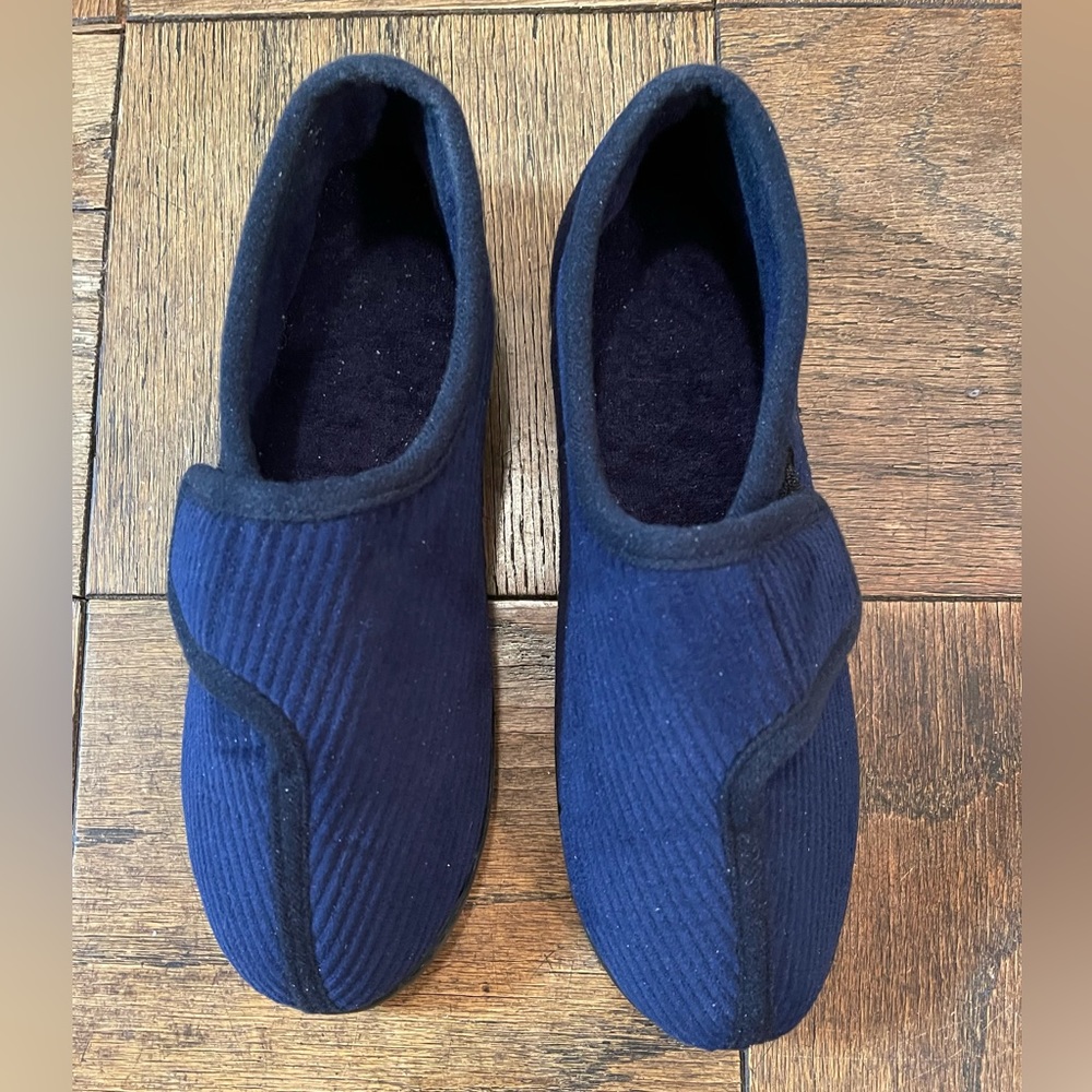 GIT-UP Men’s Slippers Blue Corduroy size 10